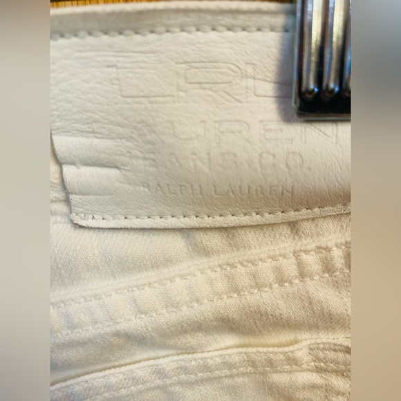 LRL Lauren Jeans Co Woman's White Boyfriend Fit Size 32X35 - Picture 6 of 8